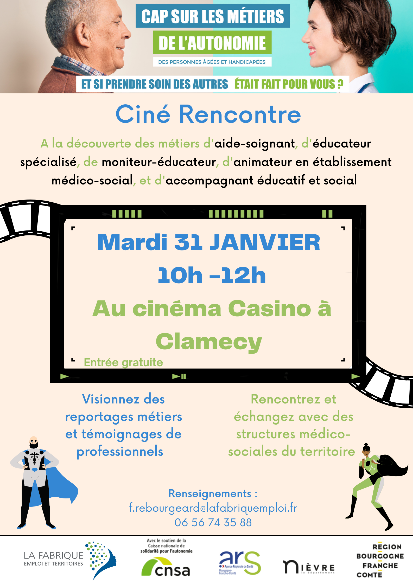 Affiche Ciné Rencontre Casino Clamecy