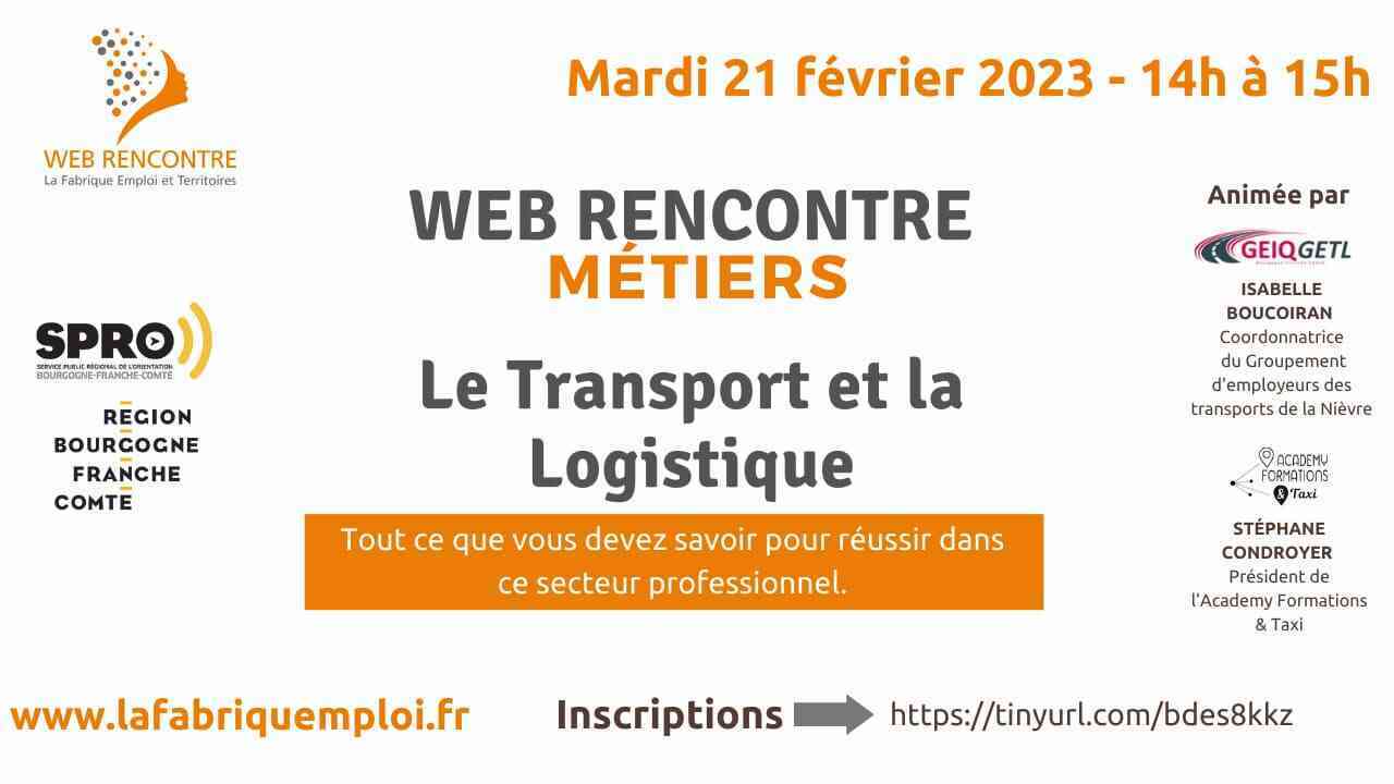 Web Rencontre Métiers du Transport et de la Logistique