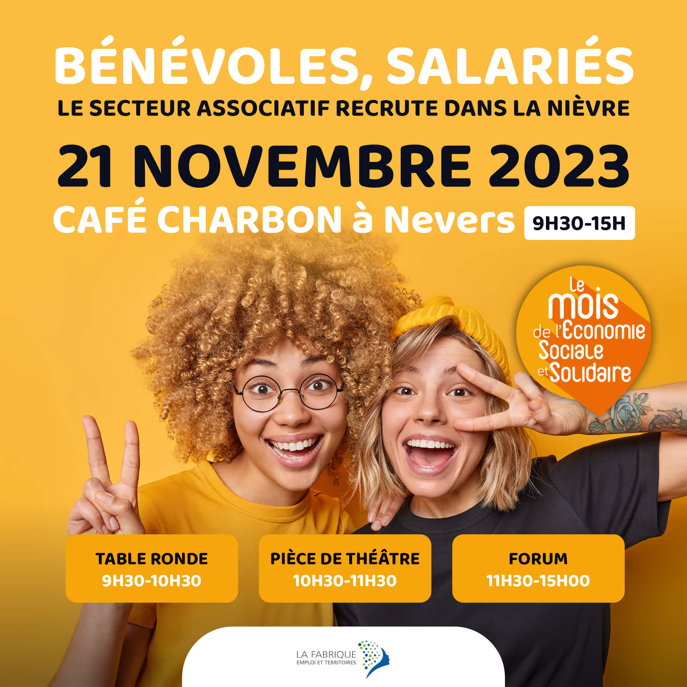 21 novembre à Nevers : "Bénévoles, salariés : le secteur associatif recrute !"